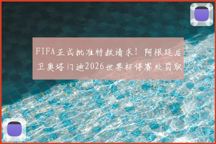 FIFA正式批准特赦请求!阿根廷后卫奥塔门迪2026世界杯停赛处罚取消,详解背后规则与影响